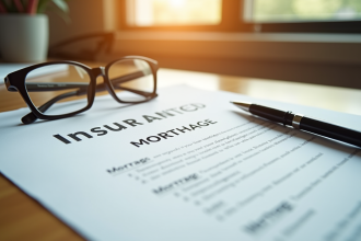Contrat avec stylo et lunettes sur un bureau en bois