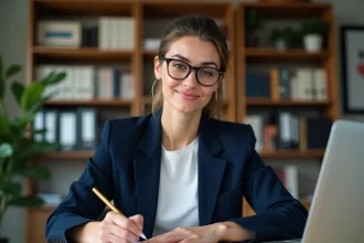 Femme indépendante créant son compte Carpimko dès le début de son activité professionnelle