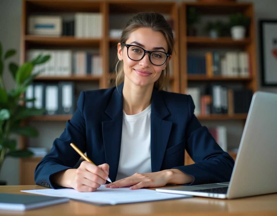 Femme indépendante créant son compte Carpimko dès le début de son activité professionnelle