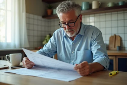 Propriétaire français consultant le formulaire 2041-DPTF-SD pour le plafonnement de la taxe foncière 2026